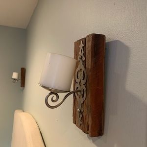 World Market Wooden Candle Sconces